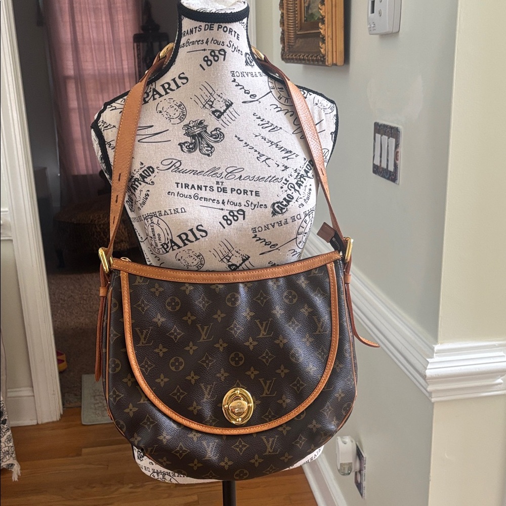 Louis Vuitton tulum Brown and Tan Monogram Shoulder Bag